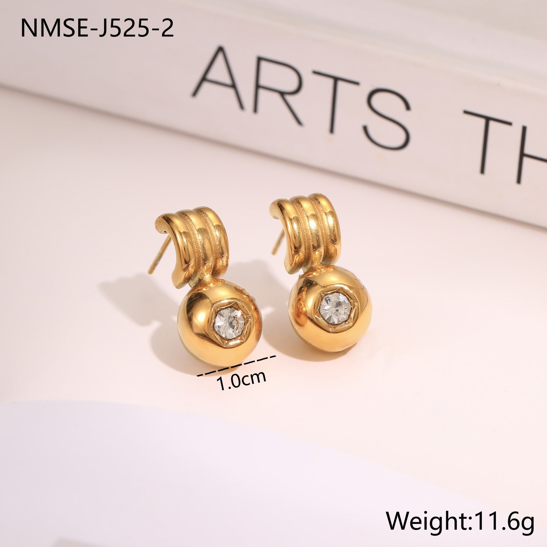 Wholesale Droplet shaped heart-shaped geometric shape Stainless Steel Earrings