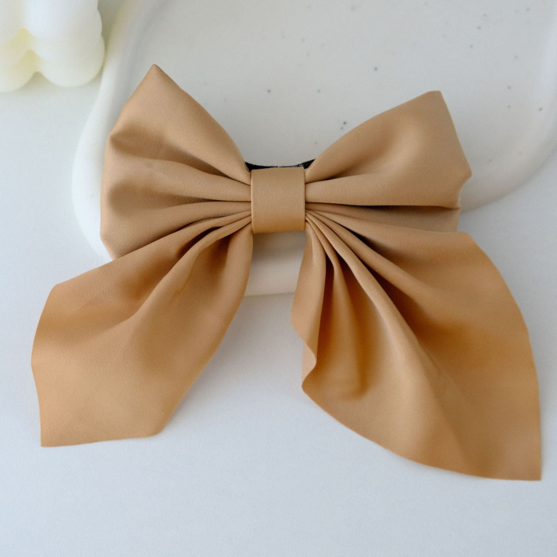 Wholesale Solid Color Fabric Sweet Bow Hair Clip