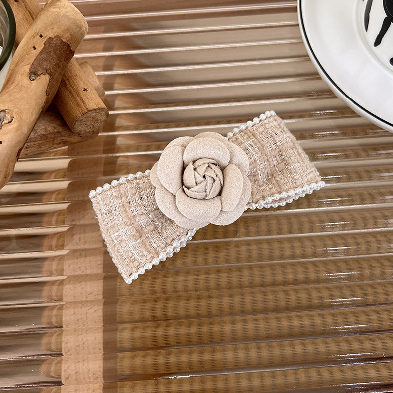 Wholesale Camellia Small Fragrant Bow Hair Clip