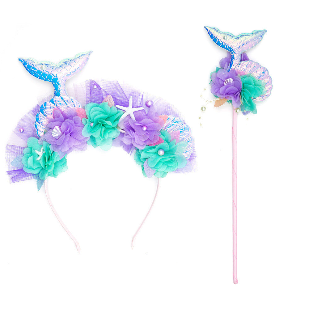 Wholesale Sequin Mermaid Little Girl Hairbands