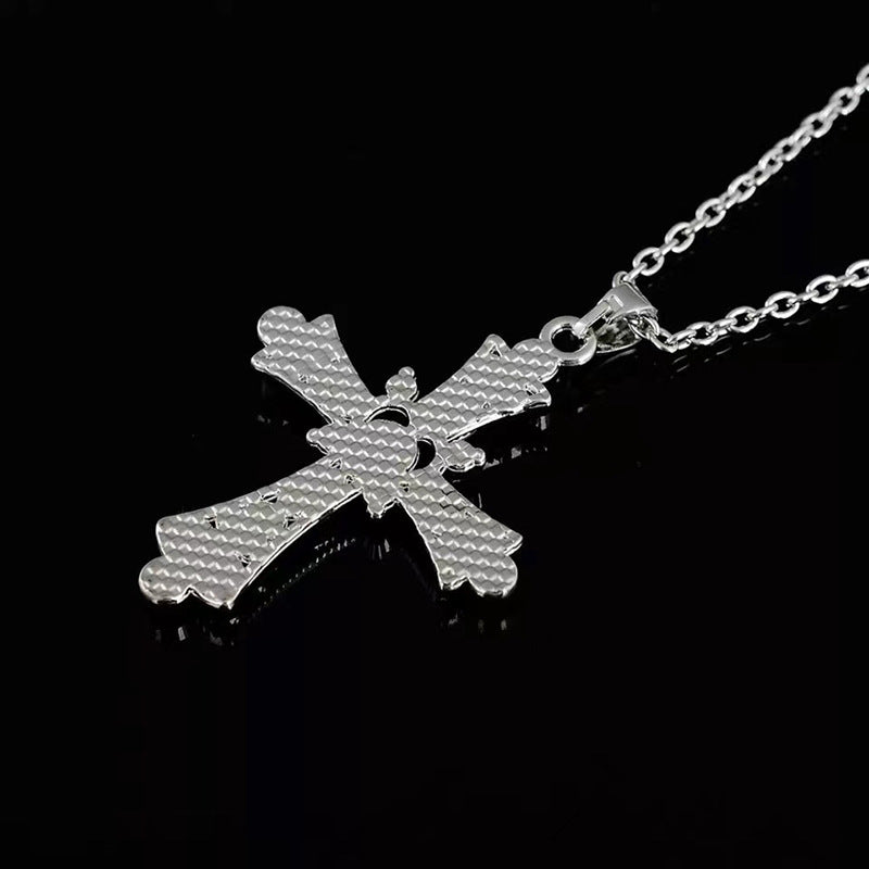 Wholesale Boho Style Crystal Diamond Colorful Cross Collarbone Necklace