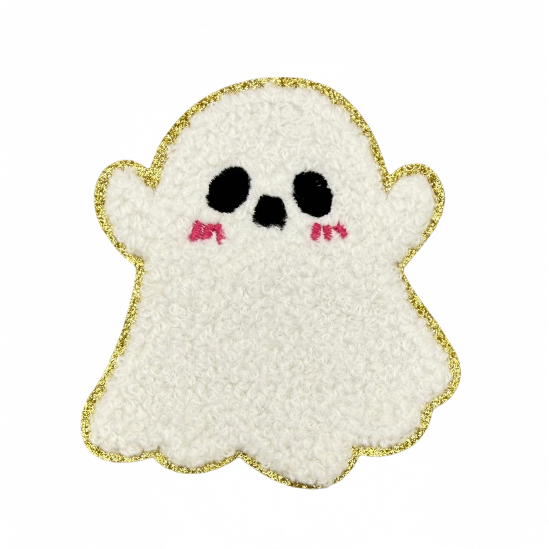 Wholesale  Gold-edged Pumpkin Embroidered Ghost Patch