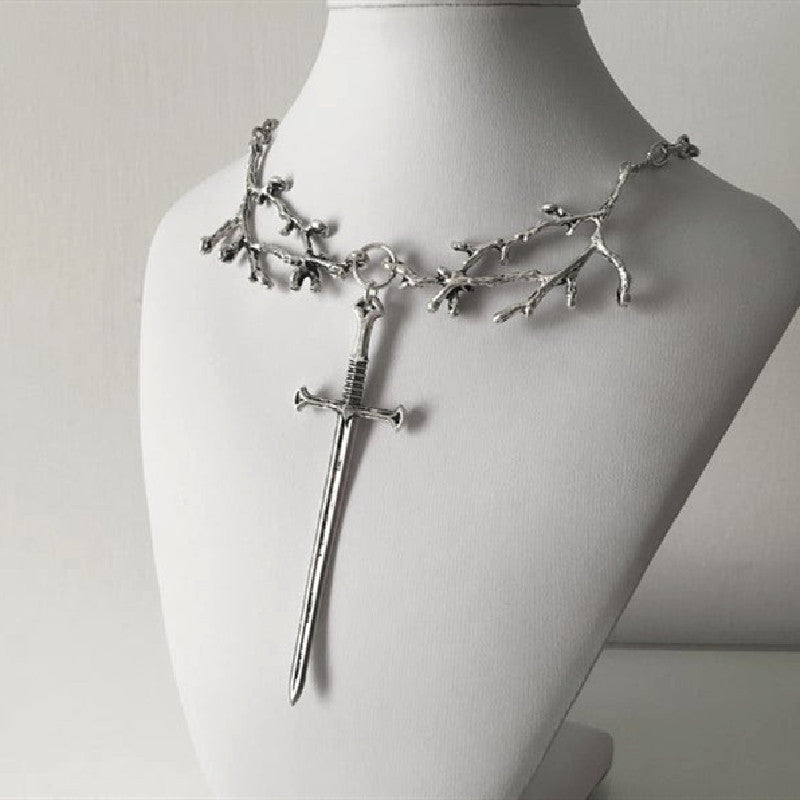 Wholesale Tree Branches Cross Links Pendants Alloy Necklaces
