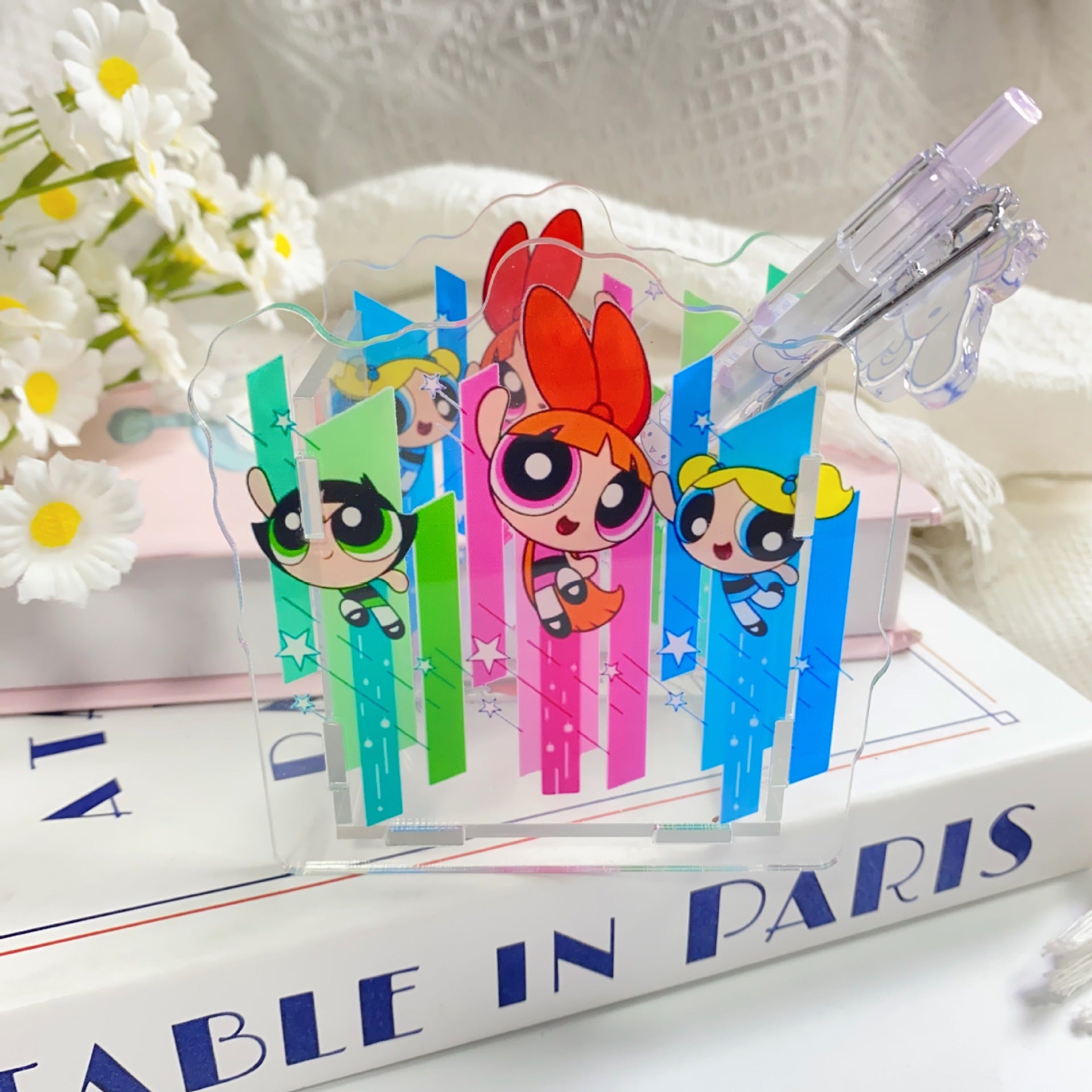 Wholesale  Creative Cute Cartoon Acrylic Pen Holder  OLY Exclusive