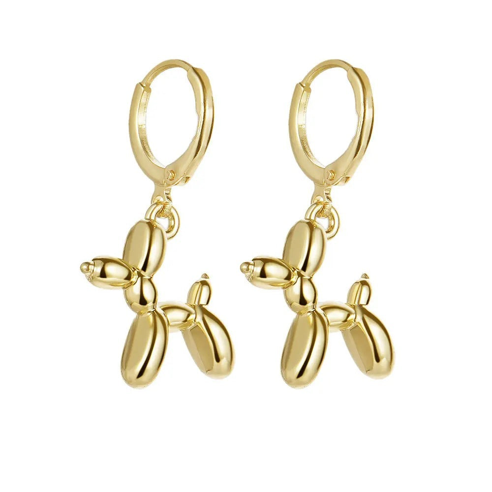Wholesale Personality Creative Balloon Dog Popular Earrings Ornaments