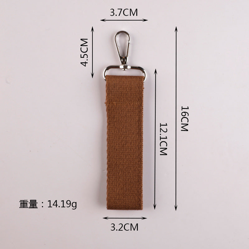 Wholesale Korean version ins style pure color canvas keychain