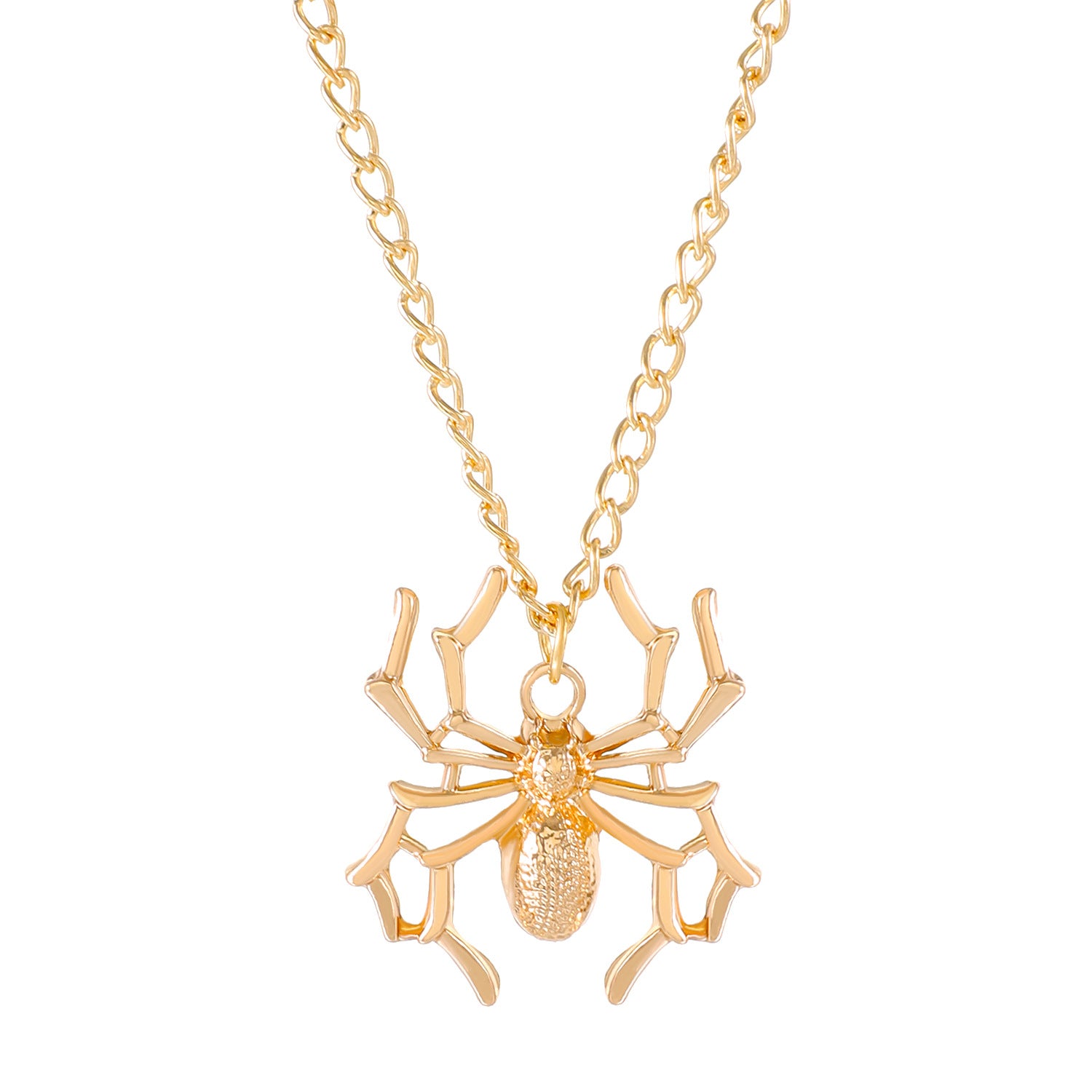 Wholesale Simple spider pendant street style punk three-dimensional insect necklace