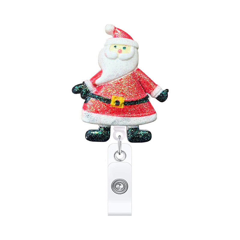 Llavero expandible de brillo de Navidad acrílico al por mayor