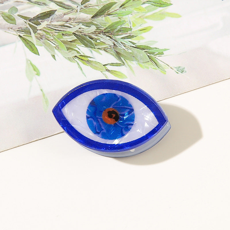 Wholesale Round Evil Eye Hair Clip Acrylic Claw Clip Bohemian Greek Style Fashion Hair Accessory For Women Resale