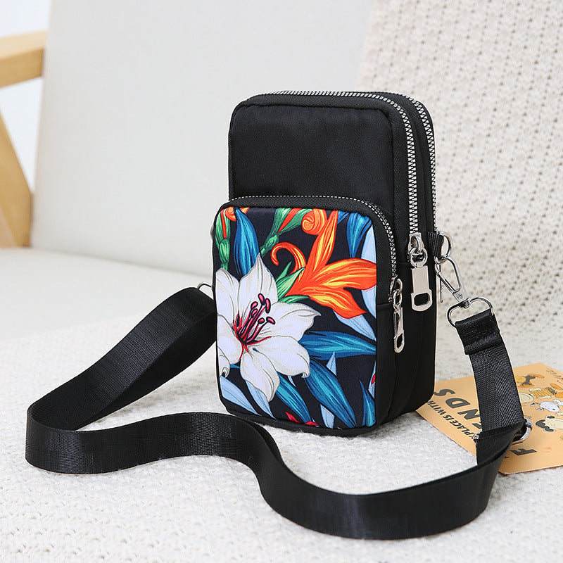 Wholesale Nylon Cell Phone Coin Purse National Style Diagonal Bag