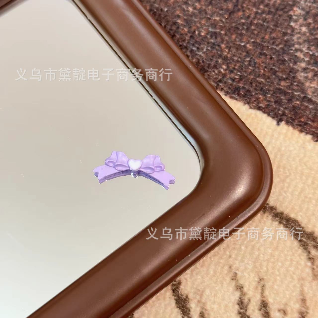 Wholesale 10pcs DIY Paint Alloy Bead Accessories Love Streamer Bow Beaded Mobile Phone Chain Keychain Bracelet Necklace Bead Spacer