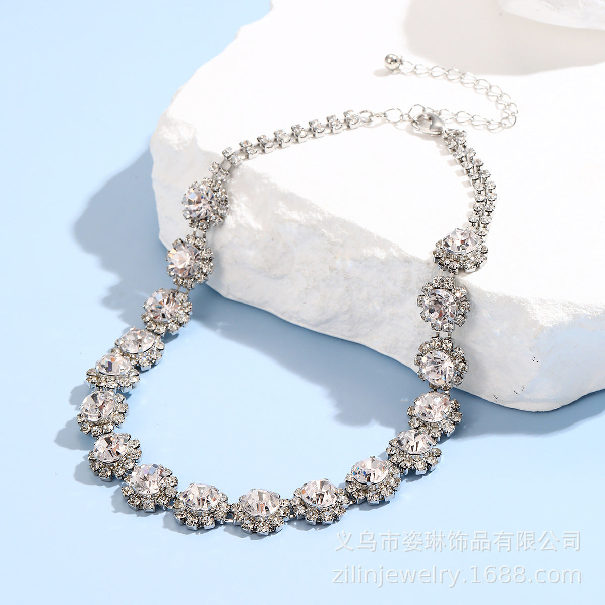 Wholesale Plum Blossom Water Diamond Necklaces