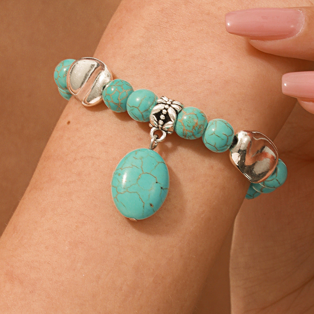 Wholesale Vintage Turquoise Cross Starfish Turtle Bracelet