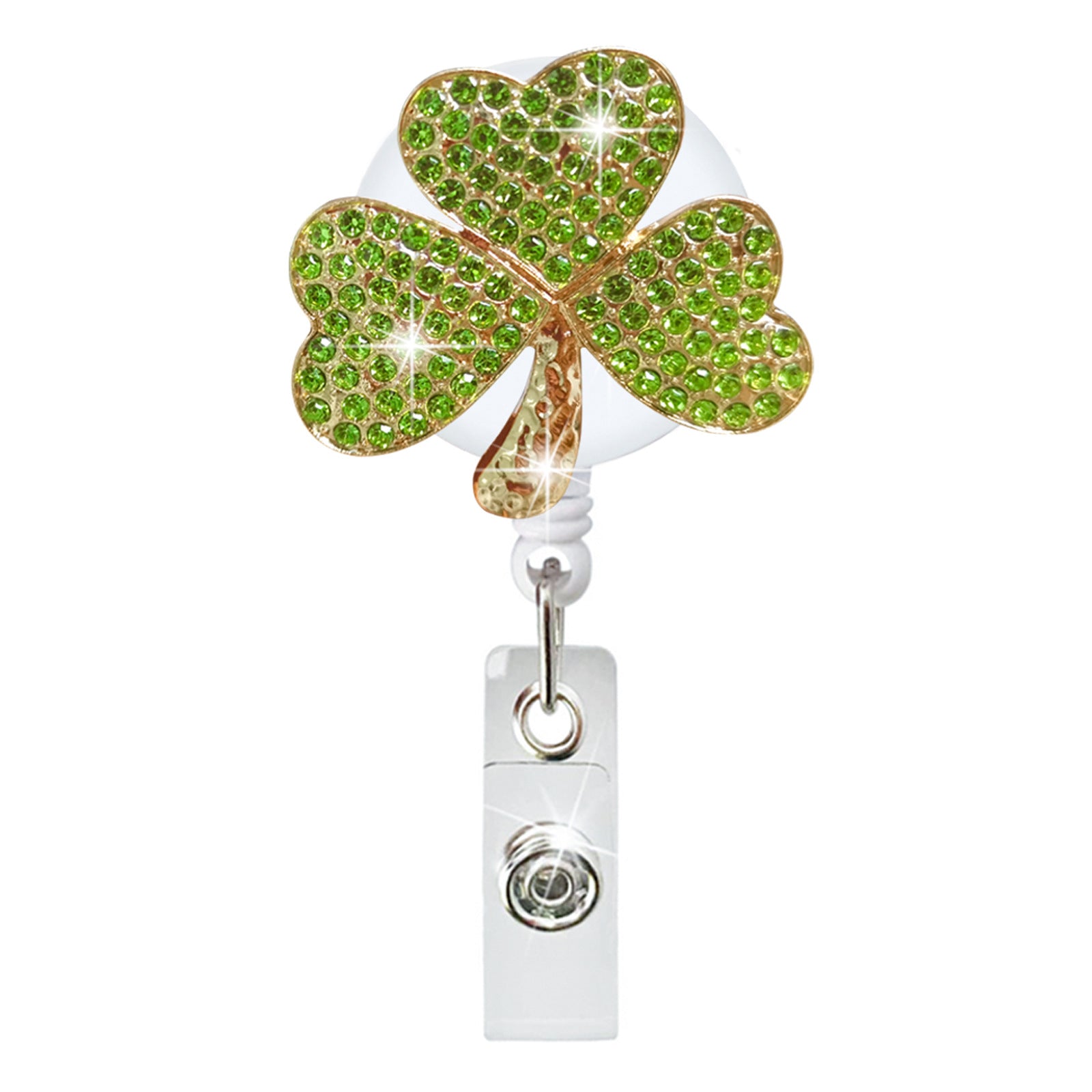 Wholesale Lovely Glass Rhinestones Love Flowers Clover Skull Telescopic Rotation Easy To Pull The Button