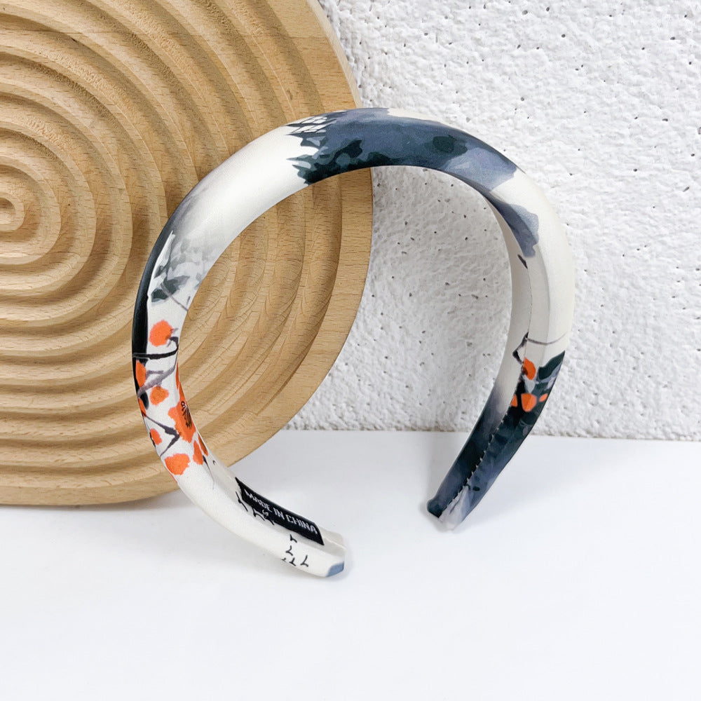 Wholesale Letter Ink Printing Wide Edge Fabric Headband