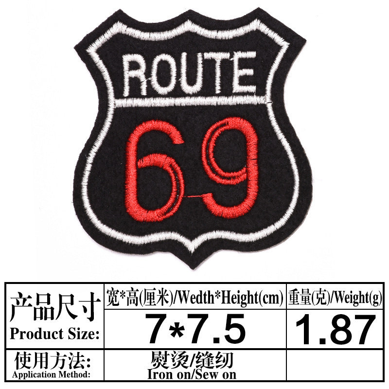 Wholesale 9Pc Embroidered Cloth Patches Set DIY Sew On Badges For Jeans ets Fashion Accessory Boutique Gift For Craft Supply Resale