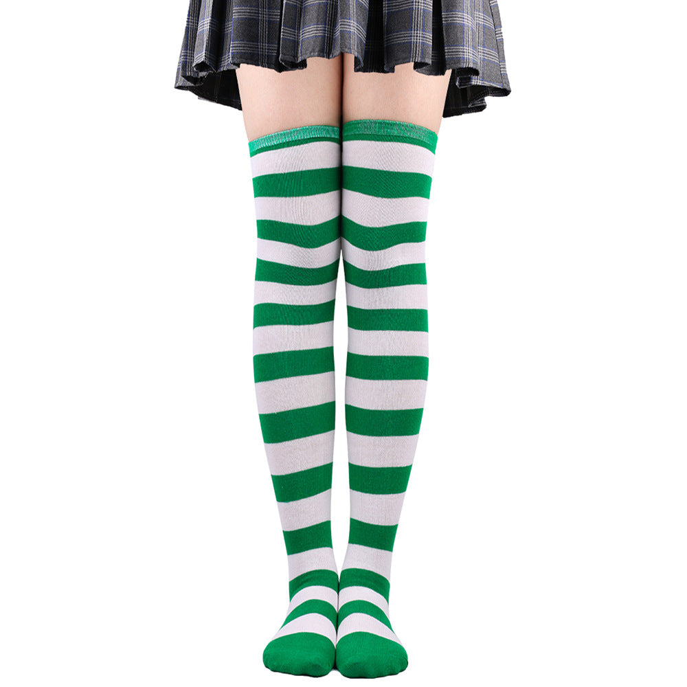 Wholesale Halloween Zebra Over-the-Knee Striped Socks