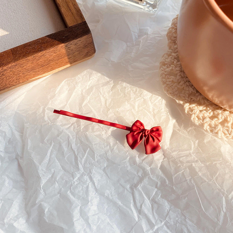 Wholesale Christmas Red Velvet Bow Hoops