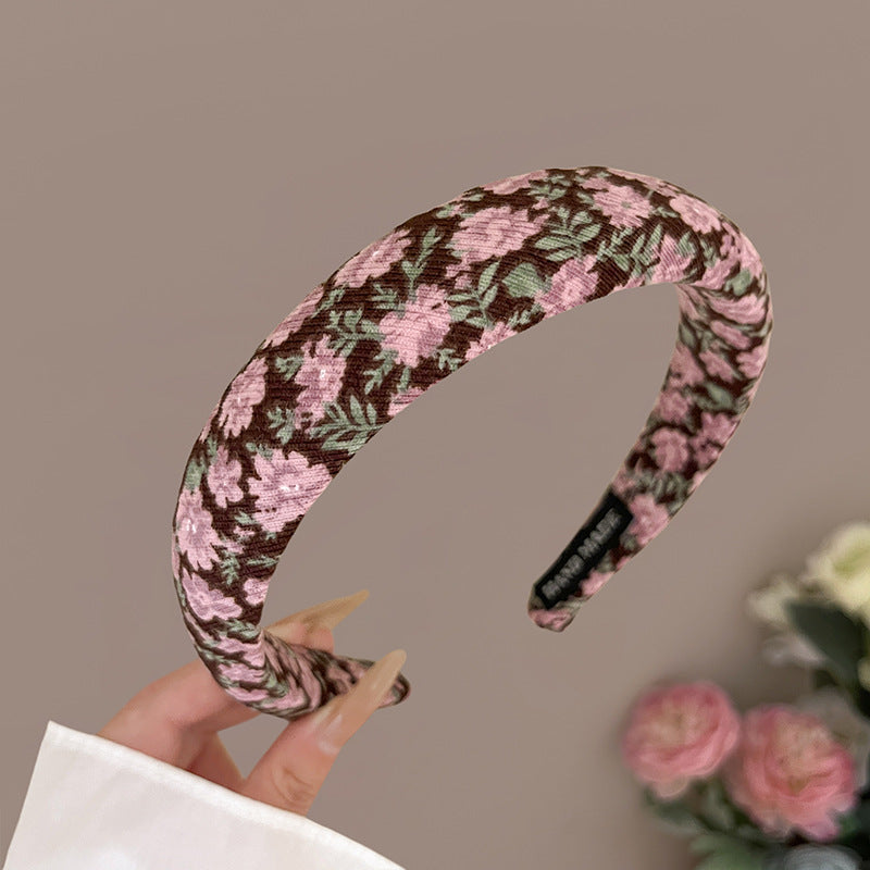 Wholesale Retro simple French style all-match outdoor face washing sponge headband for women