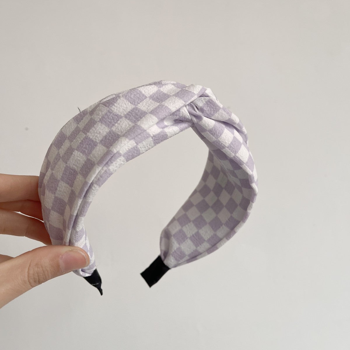 Wholesale Fashion chessboard Plaid Jane wide edge fabric headband 1PCs