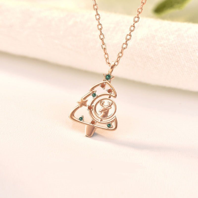 Wholesale Christmas Tree Copper Necklace