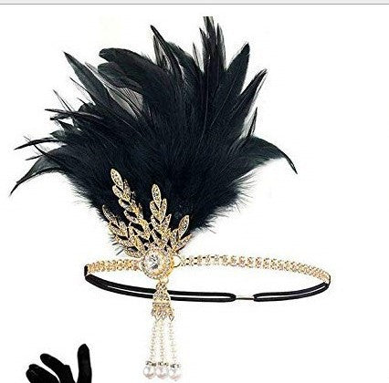 Wholesale Pearl Feather Alloy Headband