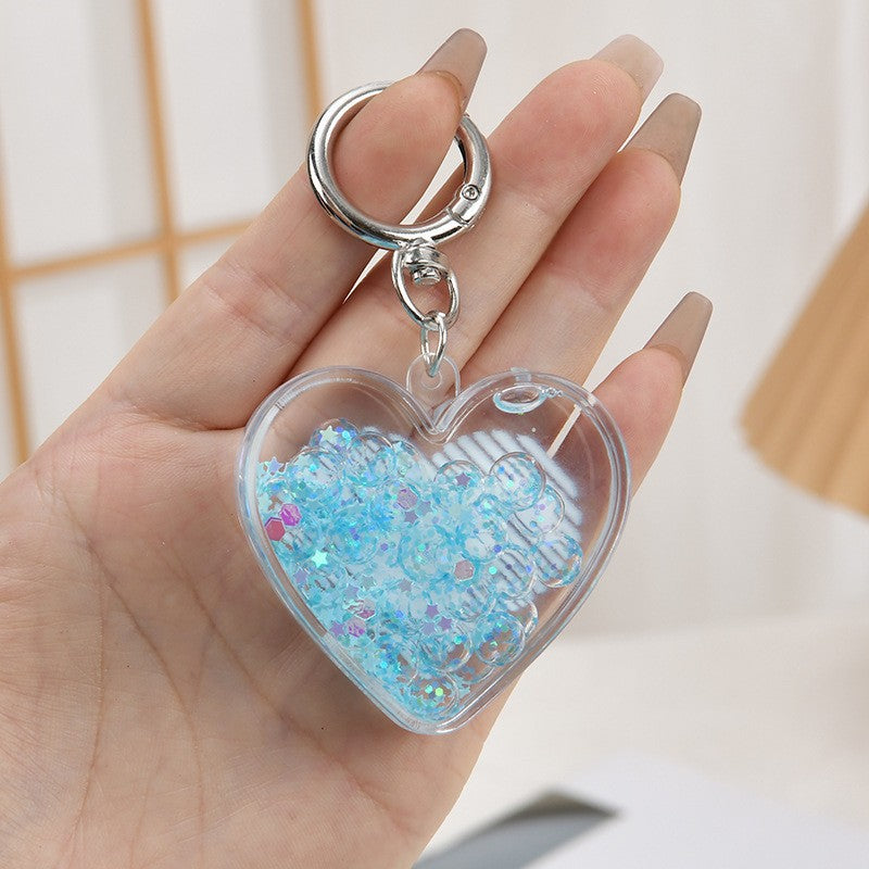 Wholesale Acrylic Oil-Filled Pendant Luminous Iceberg Cup Keychain