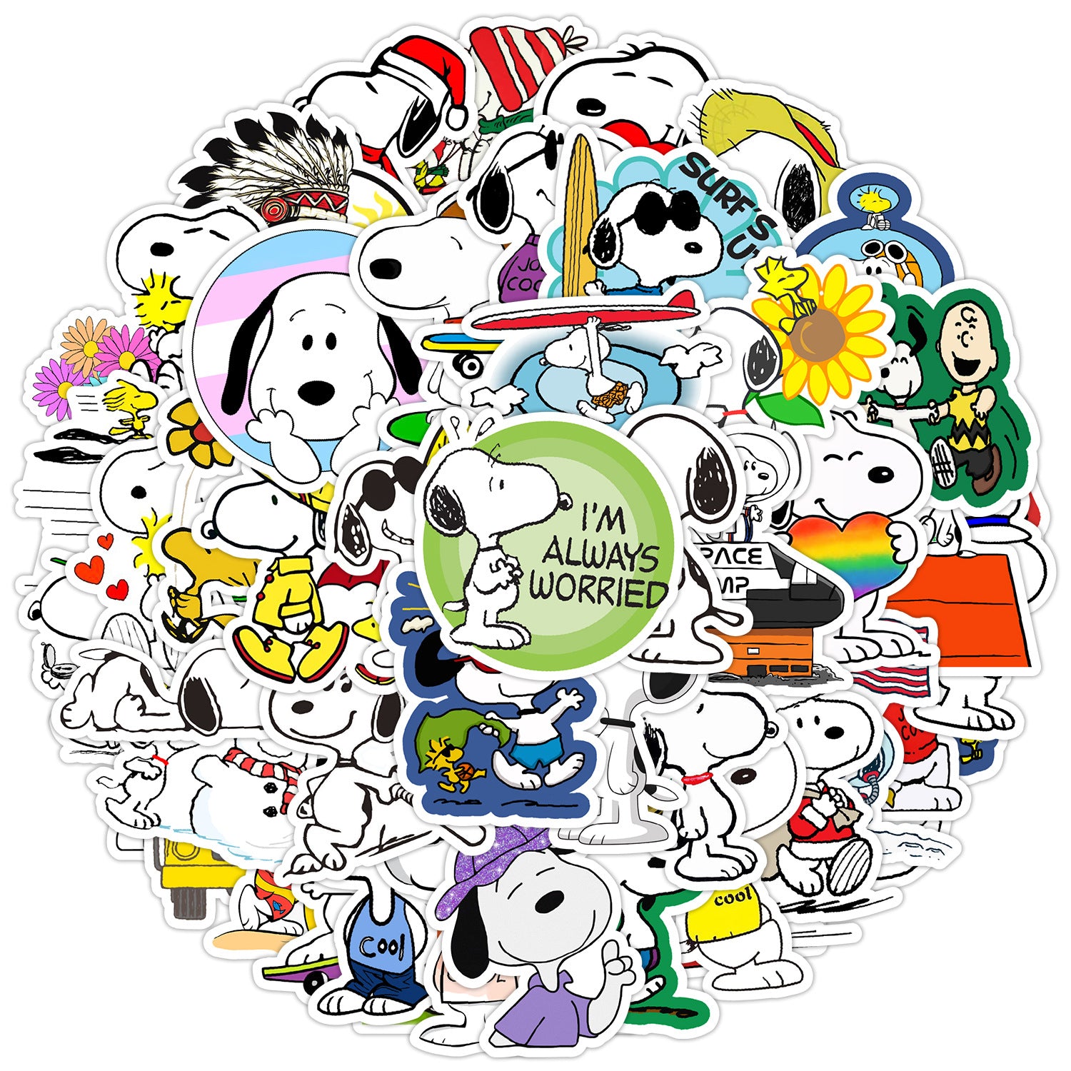 Wholesale 50pcs/pack cartoon animal notebook graffiti waterproof handbook stickers