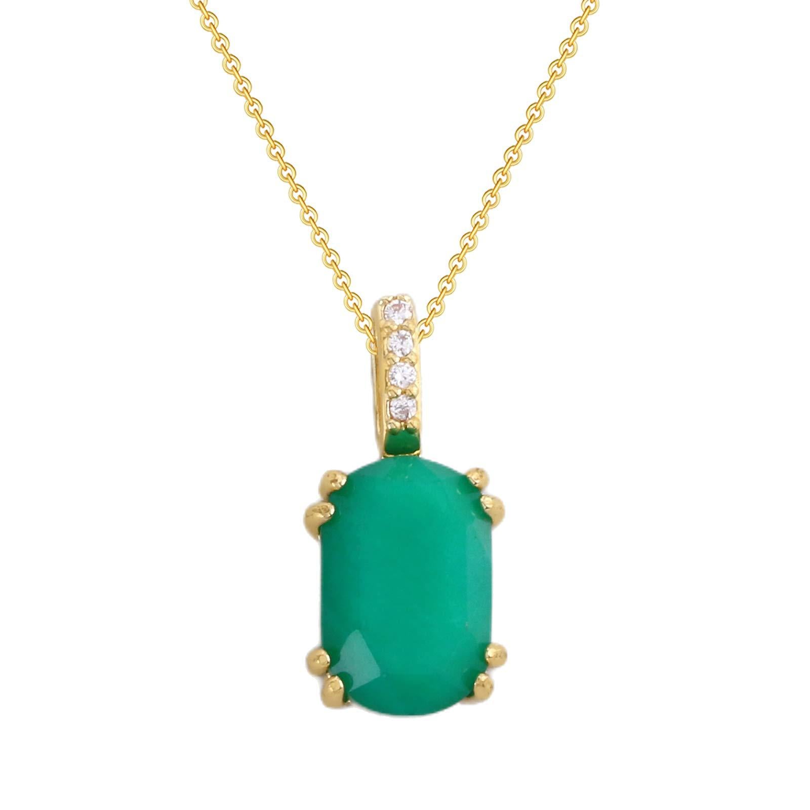 Wholesale Gold Plated Collarbone Necklace With Aventurine Black Agate Pendant Trendy Fashion Jewelry Gift Boutique Resale