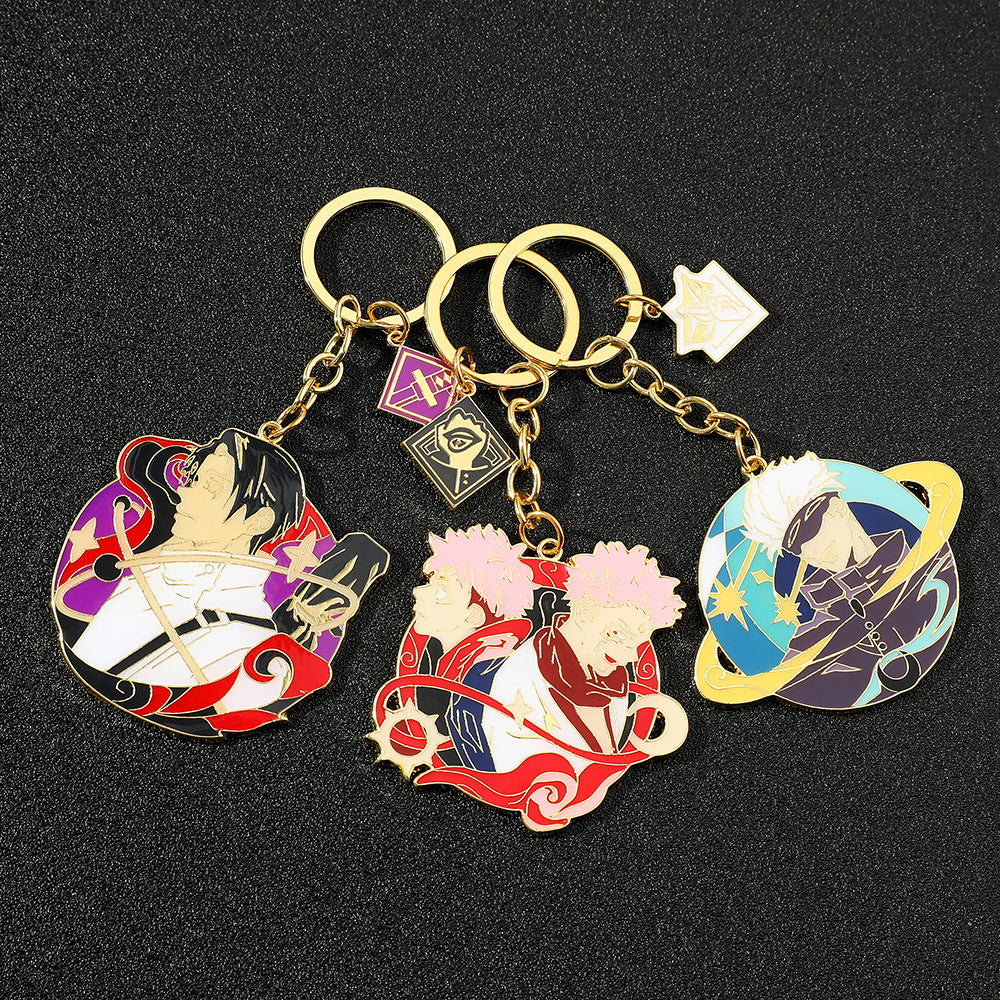 Wholesale Spell Attack Gojo Satoru Metal Pendant Keychain