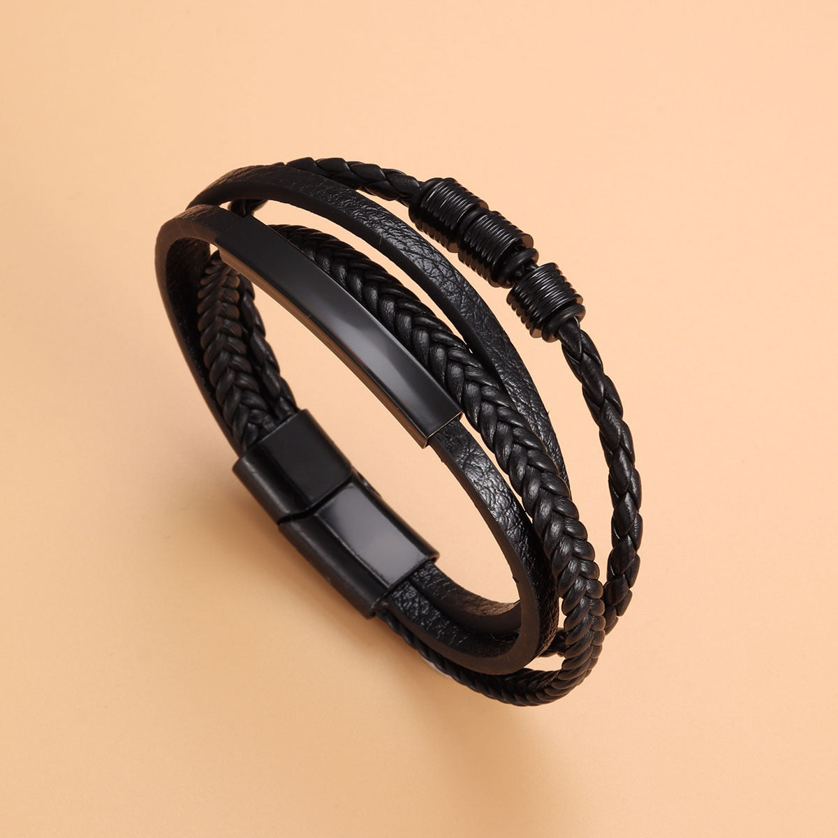 Wholesale Multi-layer Simple Braided Leather Bracelet