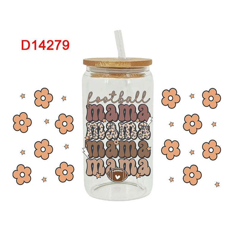 Wholesale Cartoon Cute Mother' s Day Family Theme 16oz Cup UV DTF Wraps