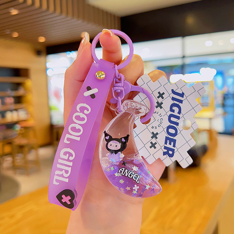 Acrílico al por mayor lindo pony púrpura arimanina líquida engrasado