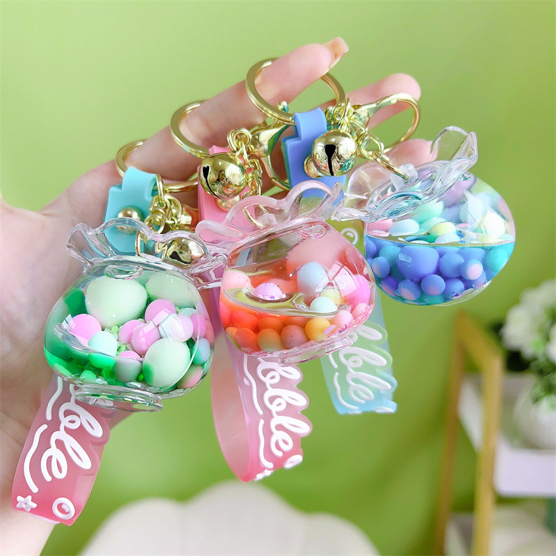 Llavero de pescado al por mayor de aceite acrílico de aceite de azúcar