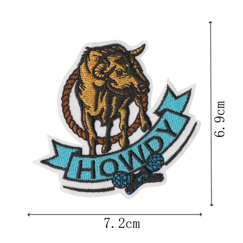 Wholesale Embroidered Western Cowboy Patch Set Of 9 Chic Clothing And Cap Decorative Accent DIY Craft Fashion Accessory For Boutique Resale