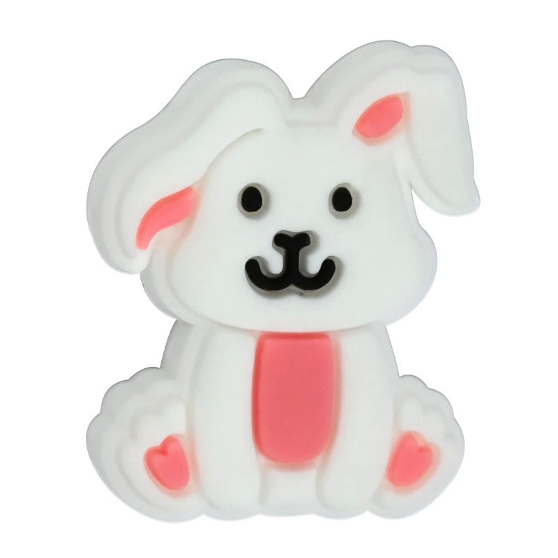 Wholesale Random 100pcs/pack  Cartoon Animal Series Soft Double-Sided Caramel Focal Beads