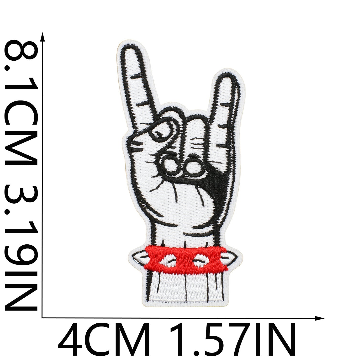 Wholesale Music skull embroidery patch guitar note patch