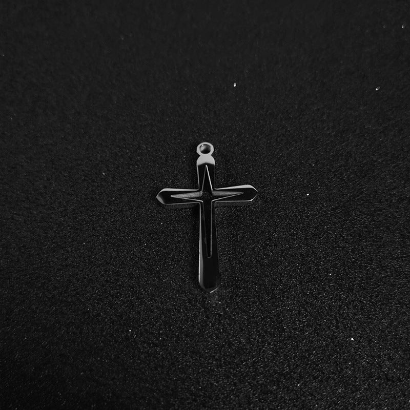 Wholesale titanium steel cross stainless steel sweater necklace women's non-fading accessories