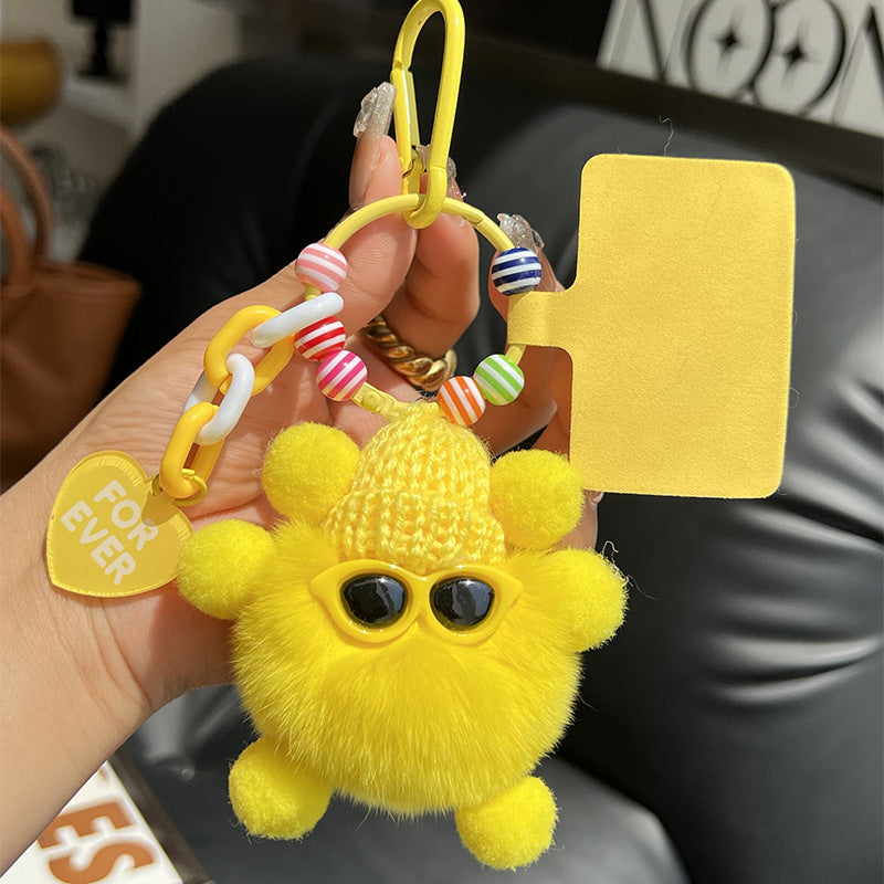 Wholesale Wholesale cute Rex rabbit fur briquettes bag pendants