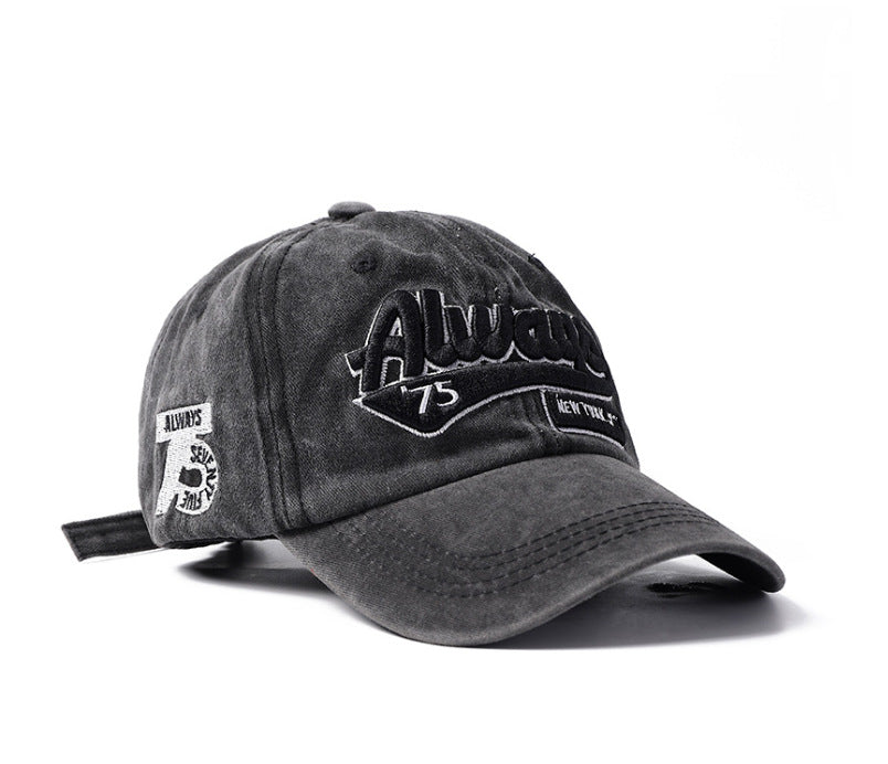 Wholesale Washed Distressed Letters Embroidered Outdoor Baseball Cap