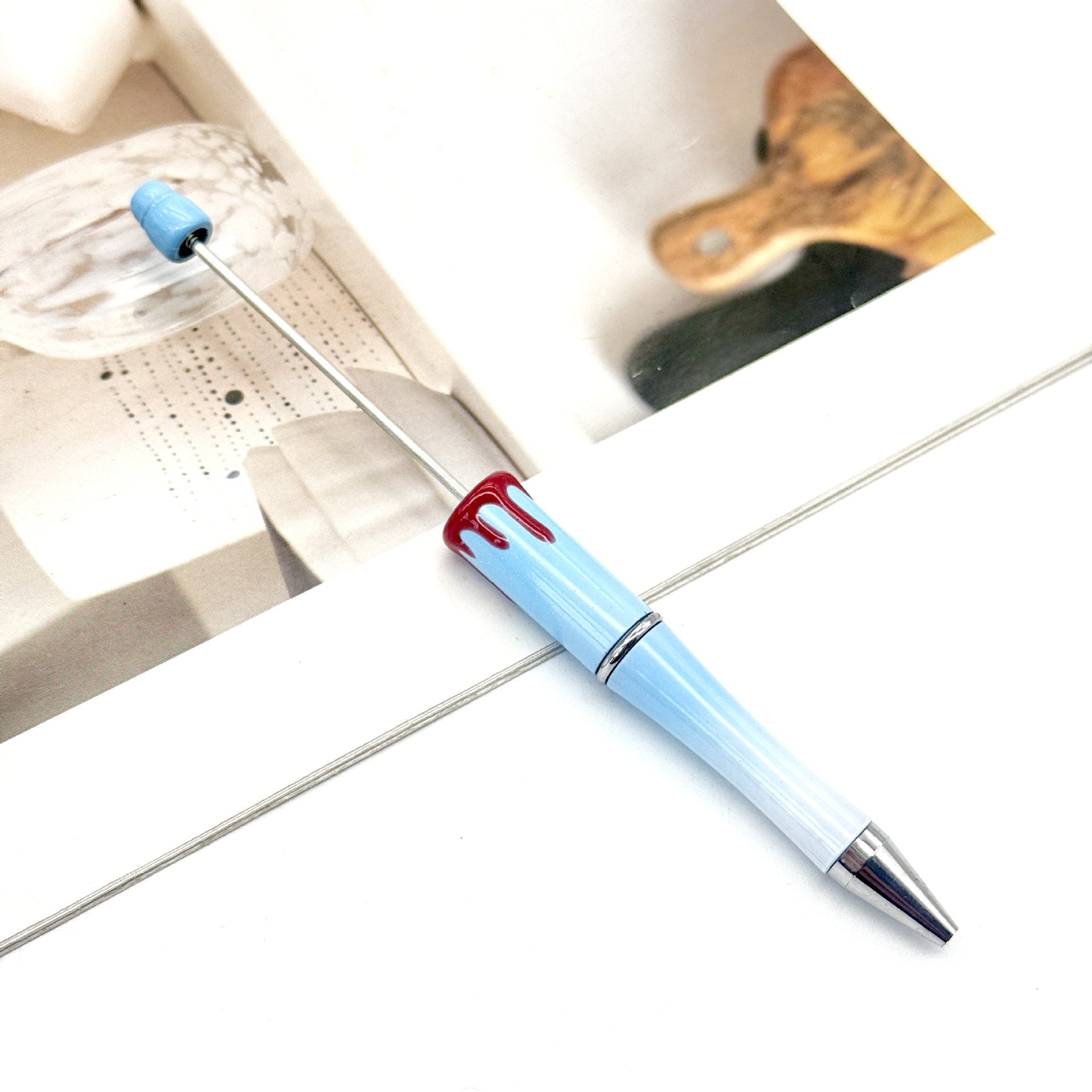 Wholesale New DIY Blood Print Beadable Pen Christmas Blood Print Pen