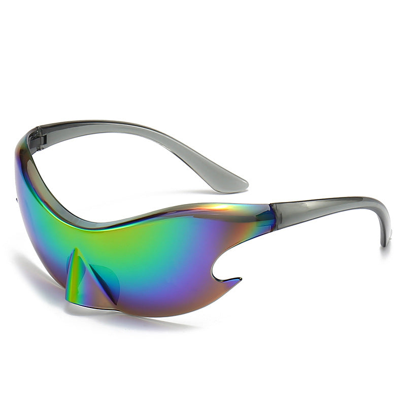 Tecnología y2K al por mayor Sense Siamese Colorida Film Miding PC Gafas de sol