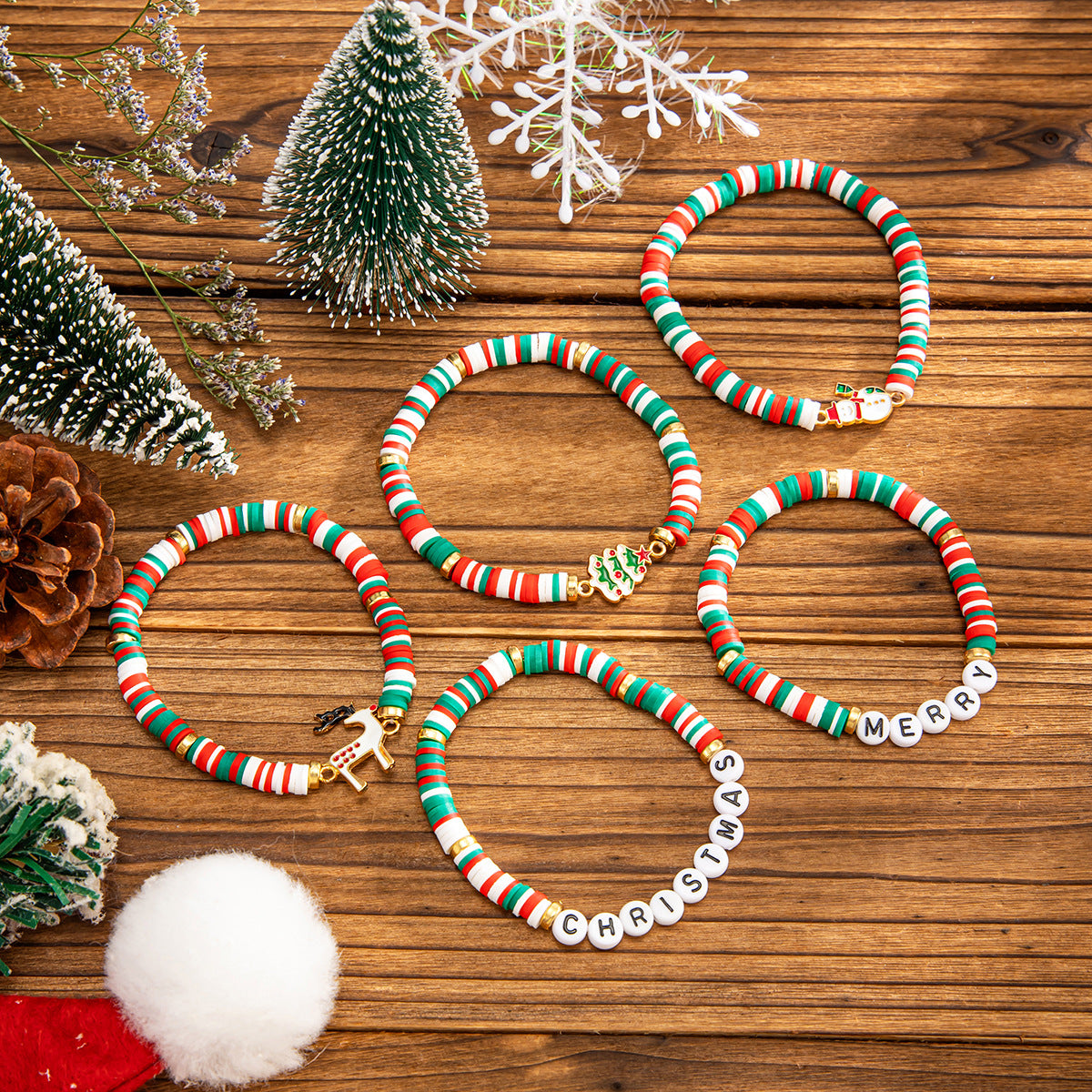 Wholesale  Reindeer Layered Bracelet Set