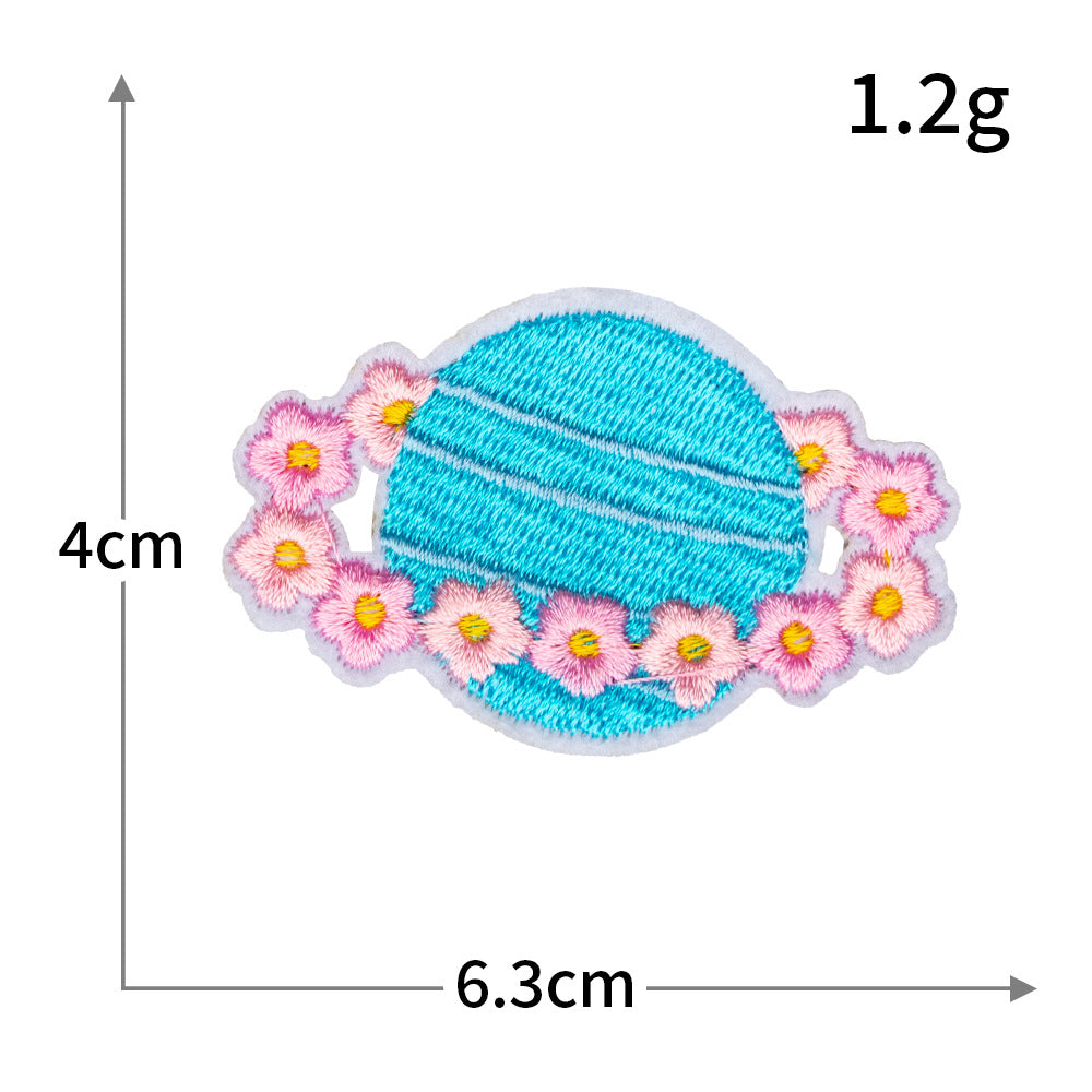 Wholesale Computer embroidery logo universe planet series cloth patch