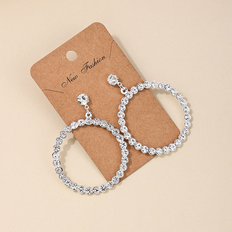 Wholesale Fashion metal geometric heart star ring French high-end temperament simple ladies earrings