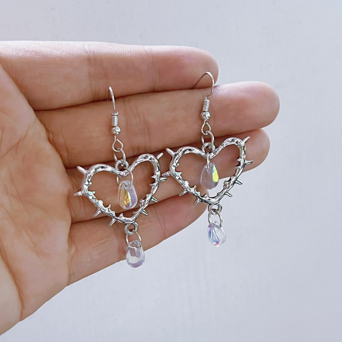 Wholesale Fashion Gothic Handmade Heart and Cross Star Pendant Earrings