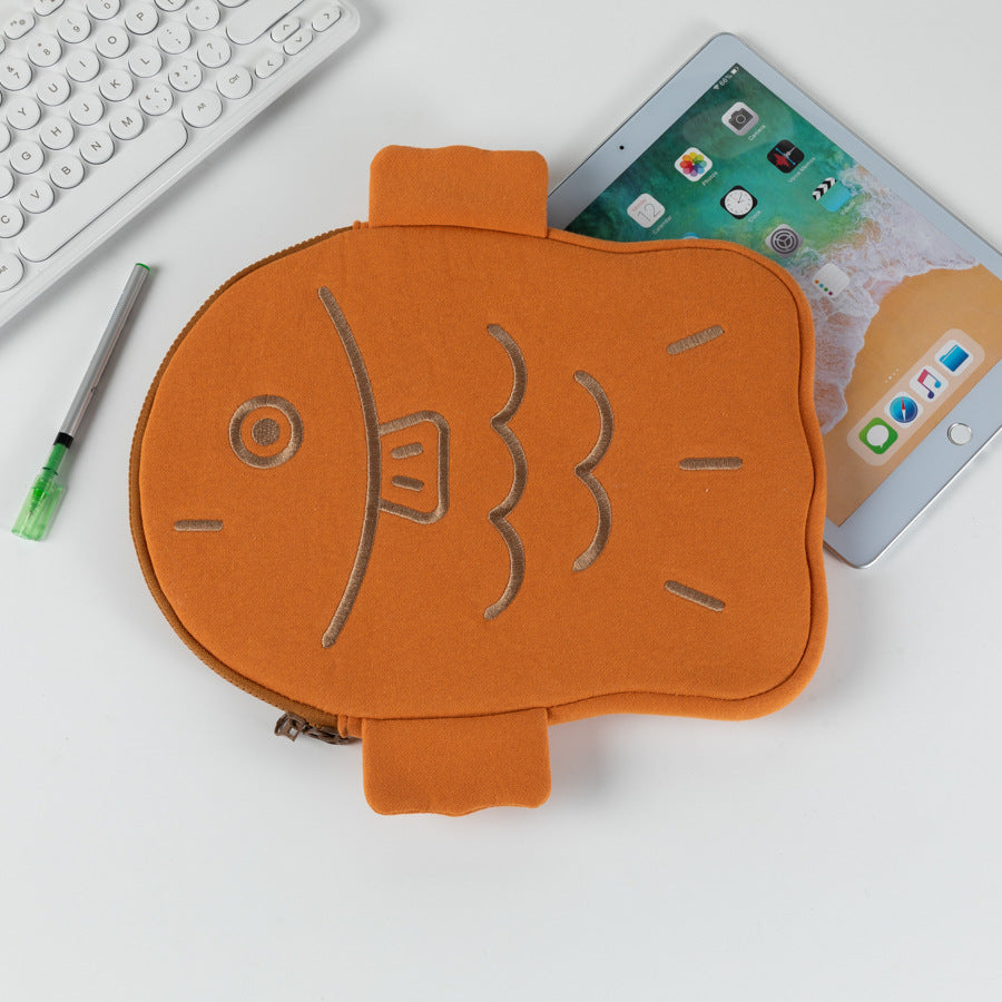 Wholesale Ugly and Cute Taiyaki 11-inch Ipad Inner Bag 13-inch Mac Laptop Clutch Bag
