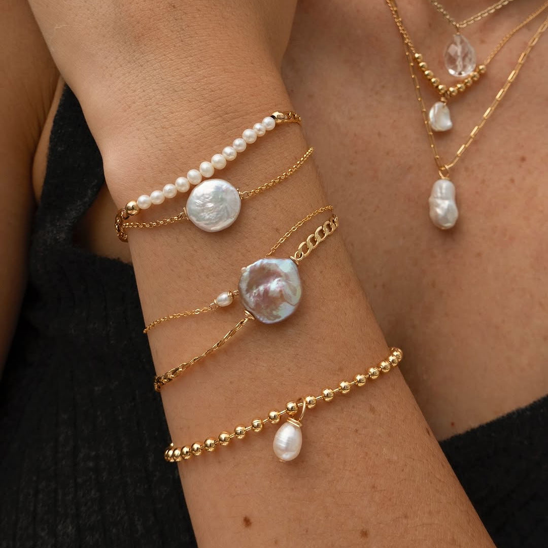 Wholesale Irregular Baroque Pearl Bracelet Light Luxury  Freshwater Pearl Bracelet for Women