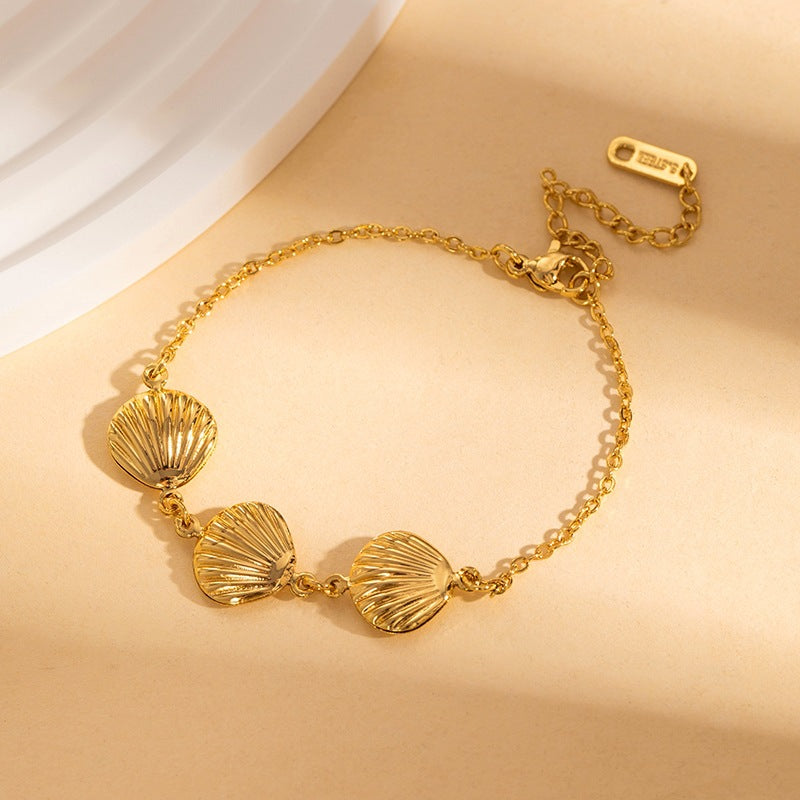 Wholesale Starfish Shell Bracelet Stainless Steel Non-Fading Hand Jewelry
