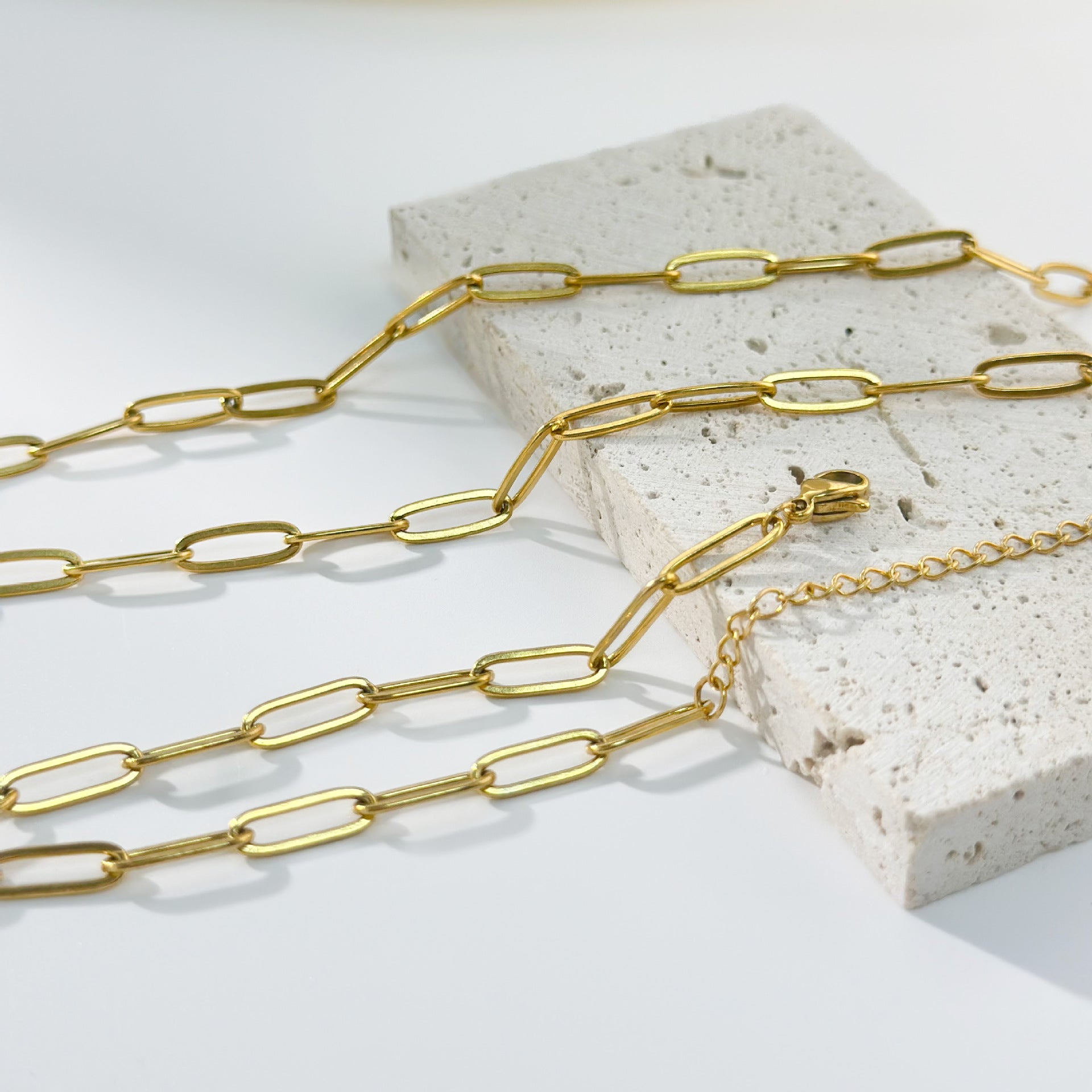 Wholesale  Titanium Steel Chain Necklace DIY Matching Pendant  18K Gold
